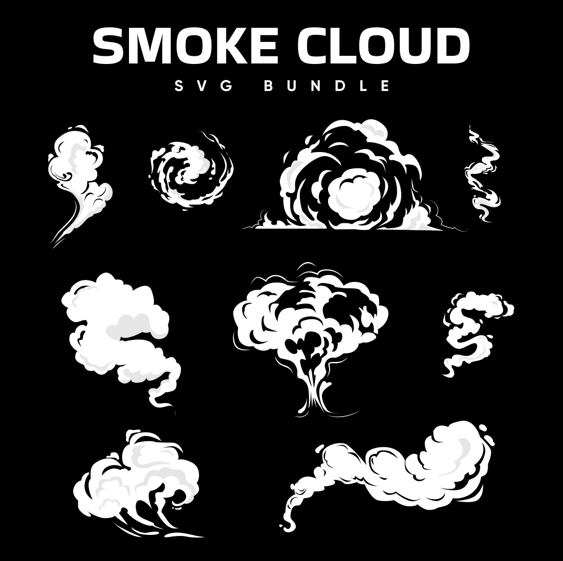 Smoke Cloud SVG.