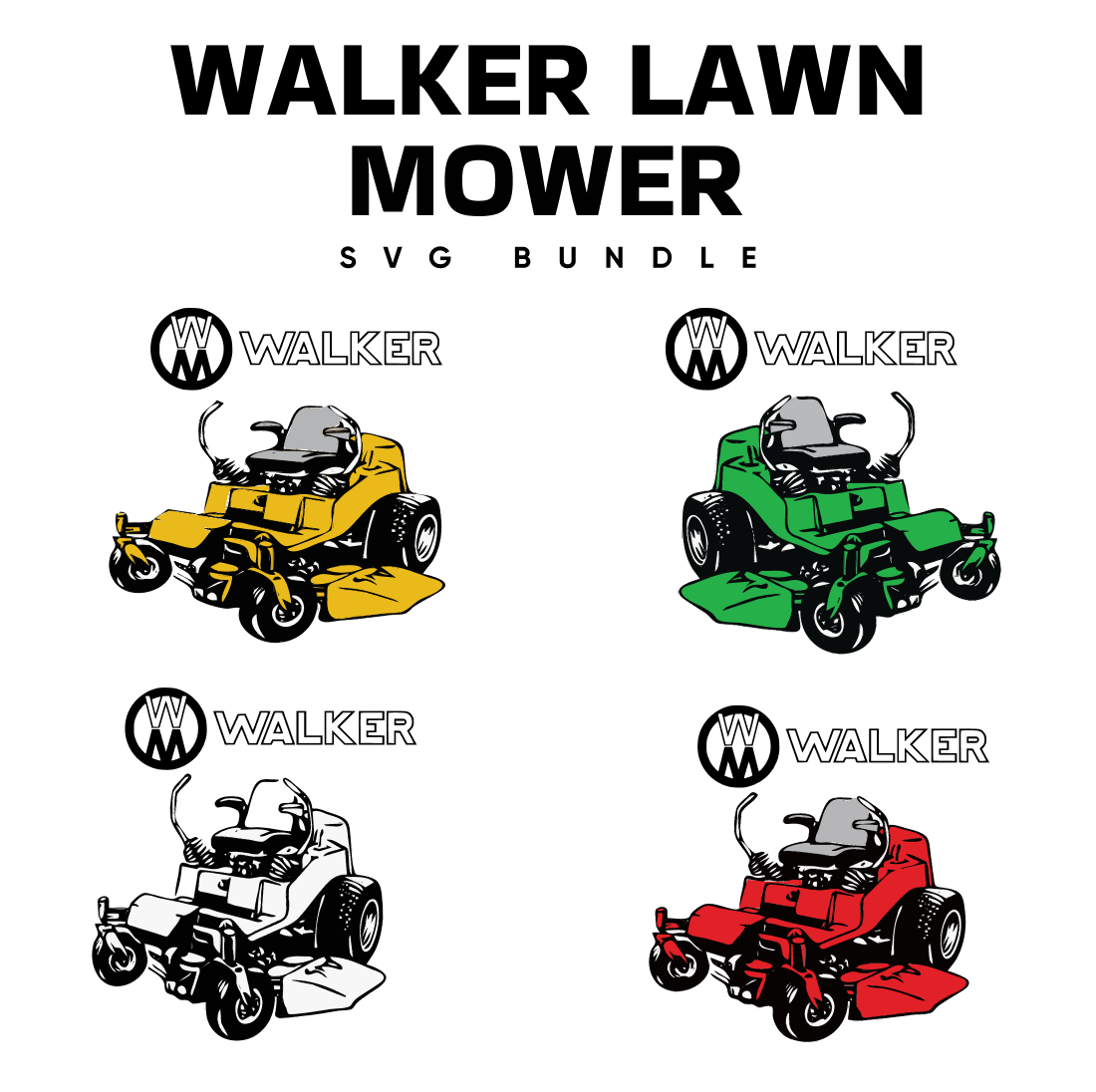 Walker Lawn Mower Svg.