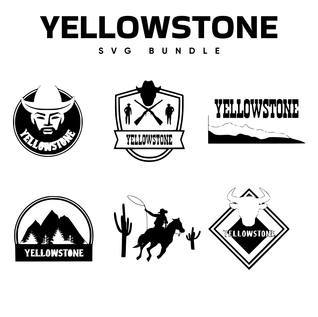 Yellowstone SVG Free.