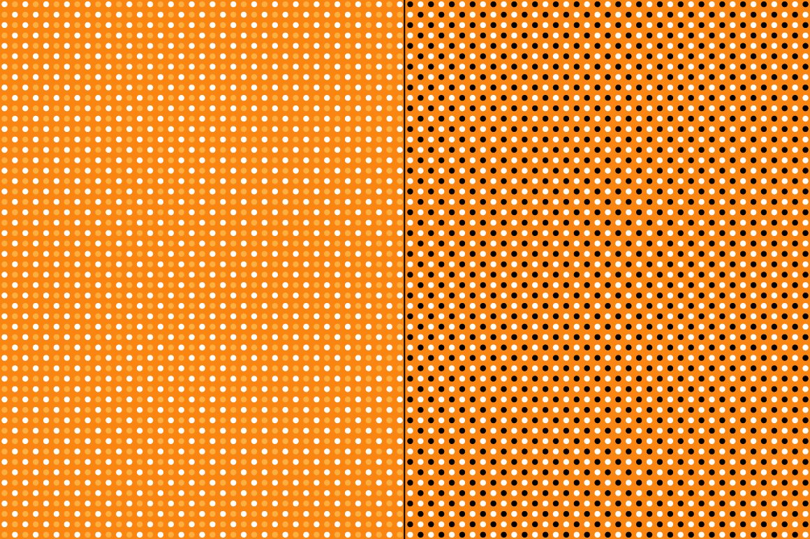 Two orange dotted patterns.