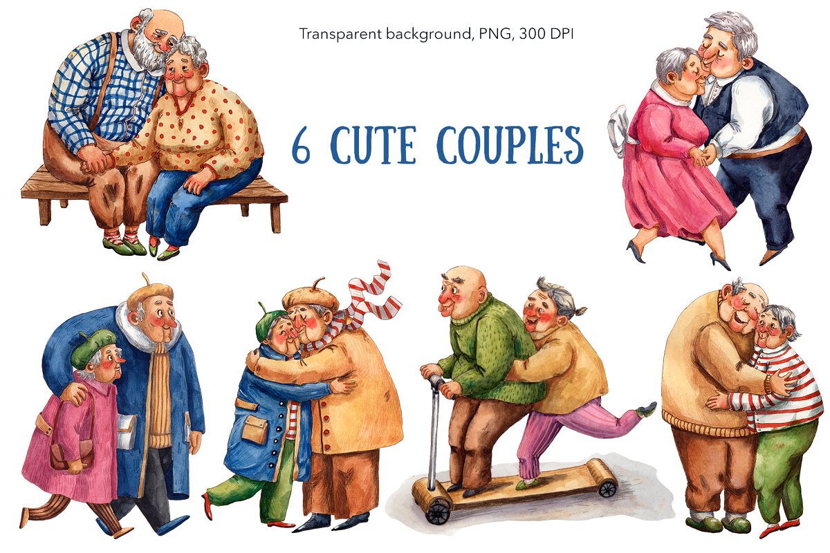 There are 6 cute couples.
