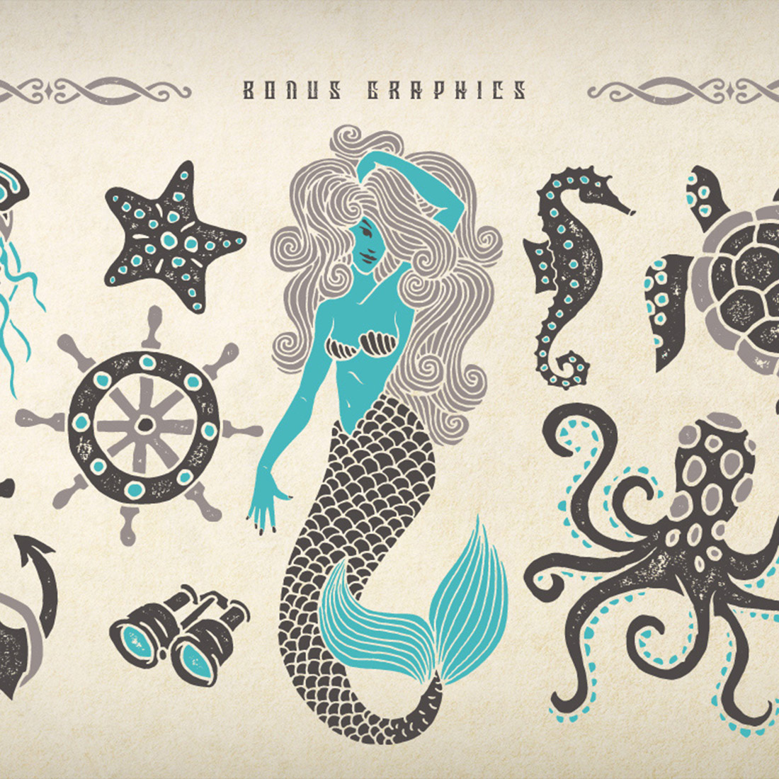 Marine Fairytale Typeface preview.