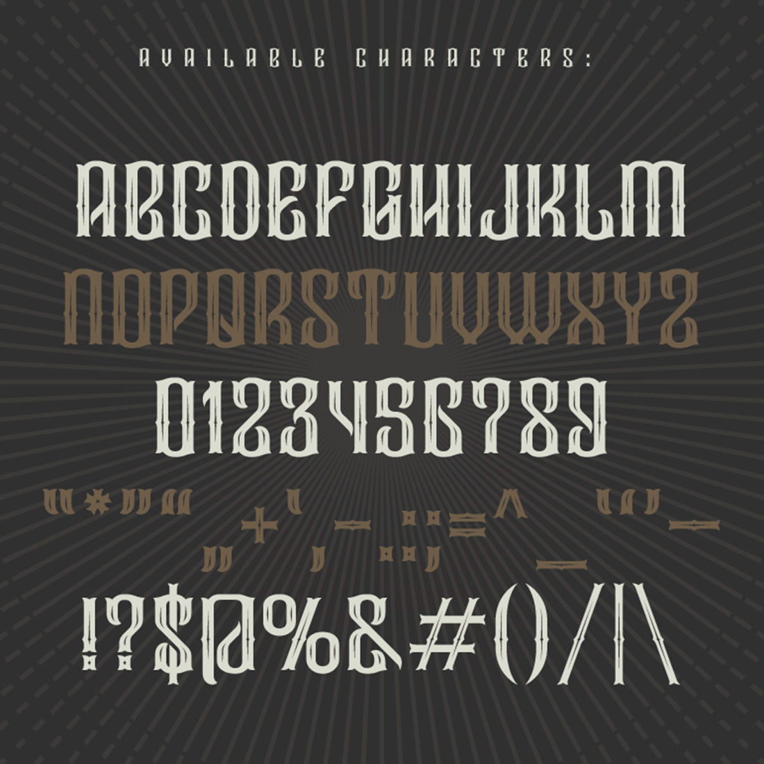 Droptune Typeface preview.