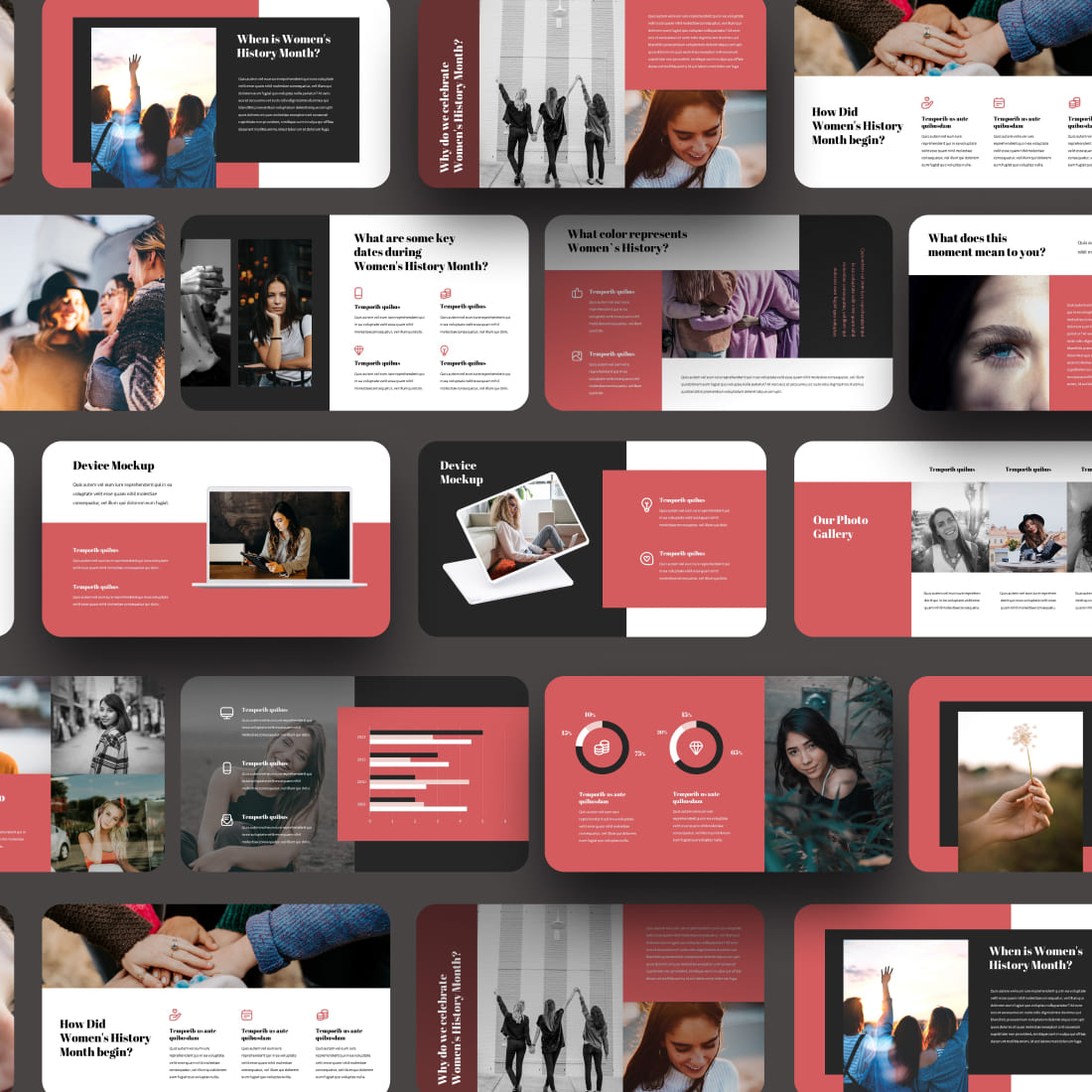 Women's History Month Powerpoint Template by DesignStudio..