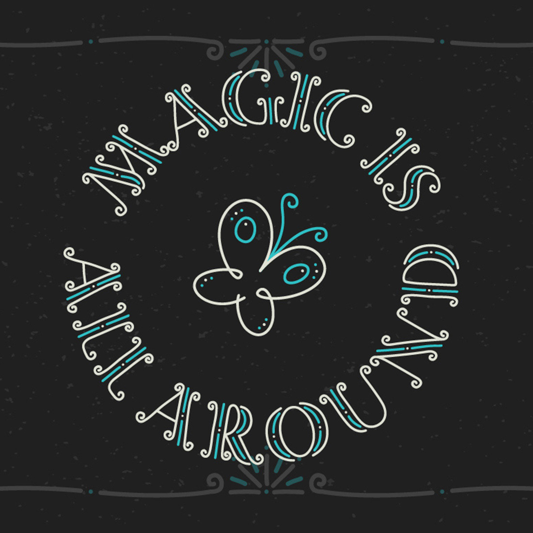 Magic Curls Font preview.