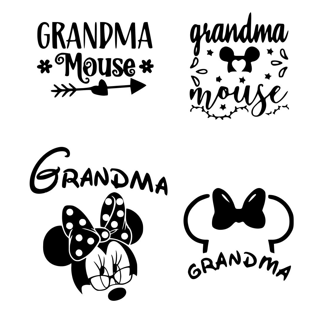 Grandma Mouse SVG cover.