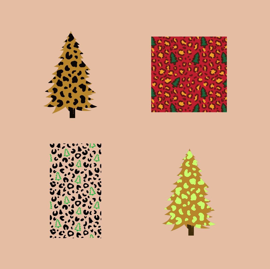leopard christmas svg cover.