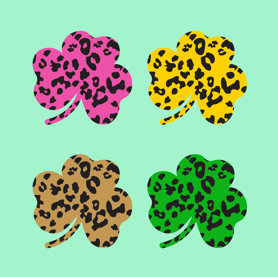 Leopard Shamrock SVG cover.
