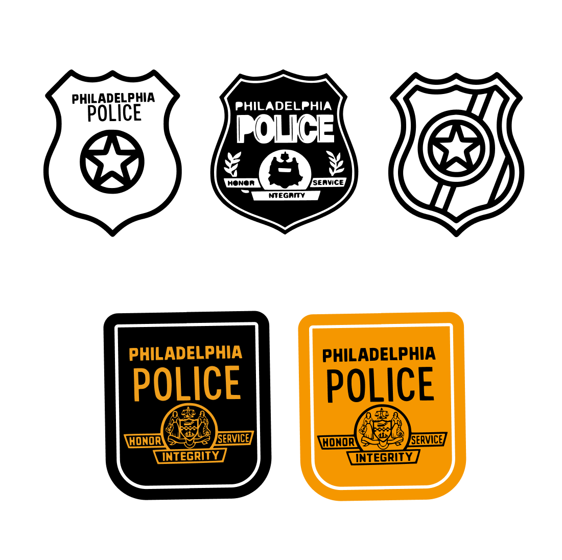 Philadelphia Police Badge Svg Cover.