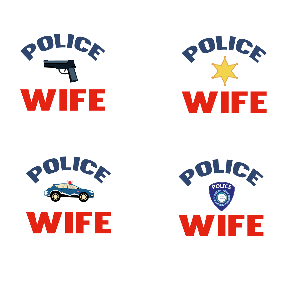 Police Wife SVG cover.