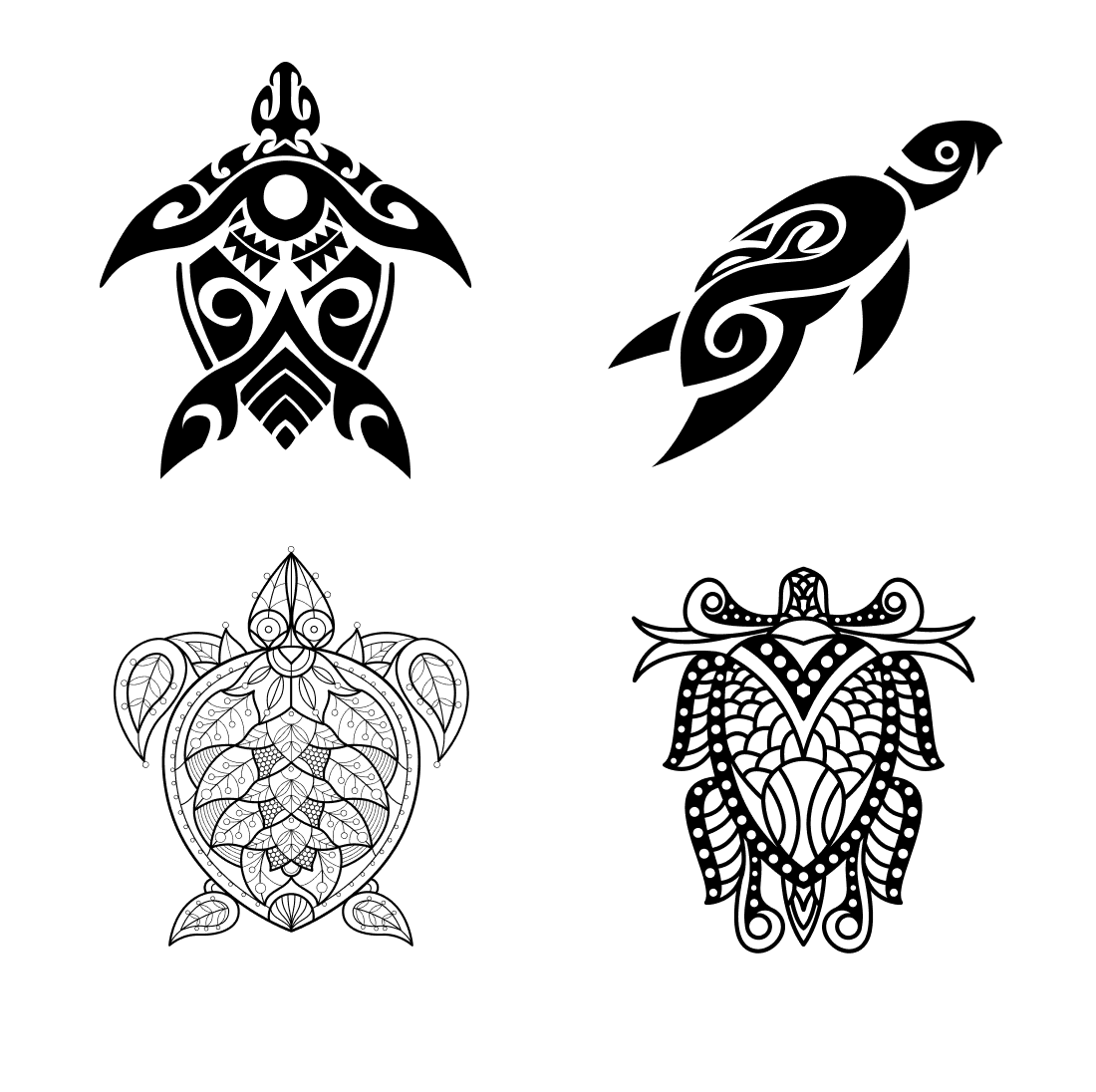 Tribal Sea Turtle SVG by DesignStudio.
