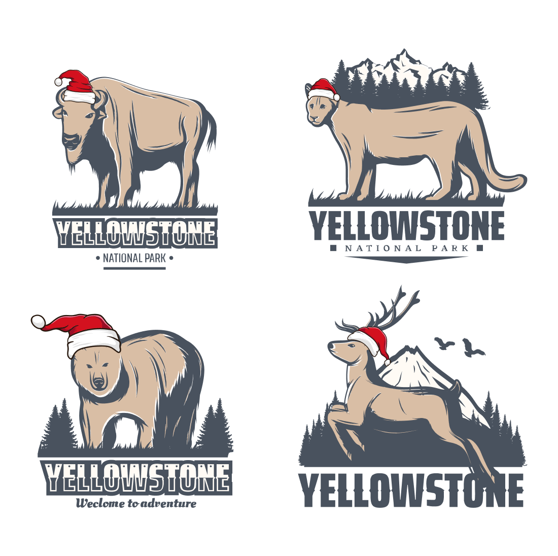 Yellowstone Christmas SVG cover.