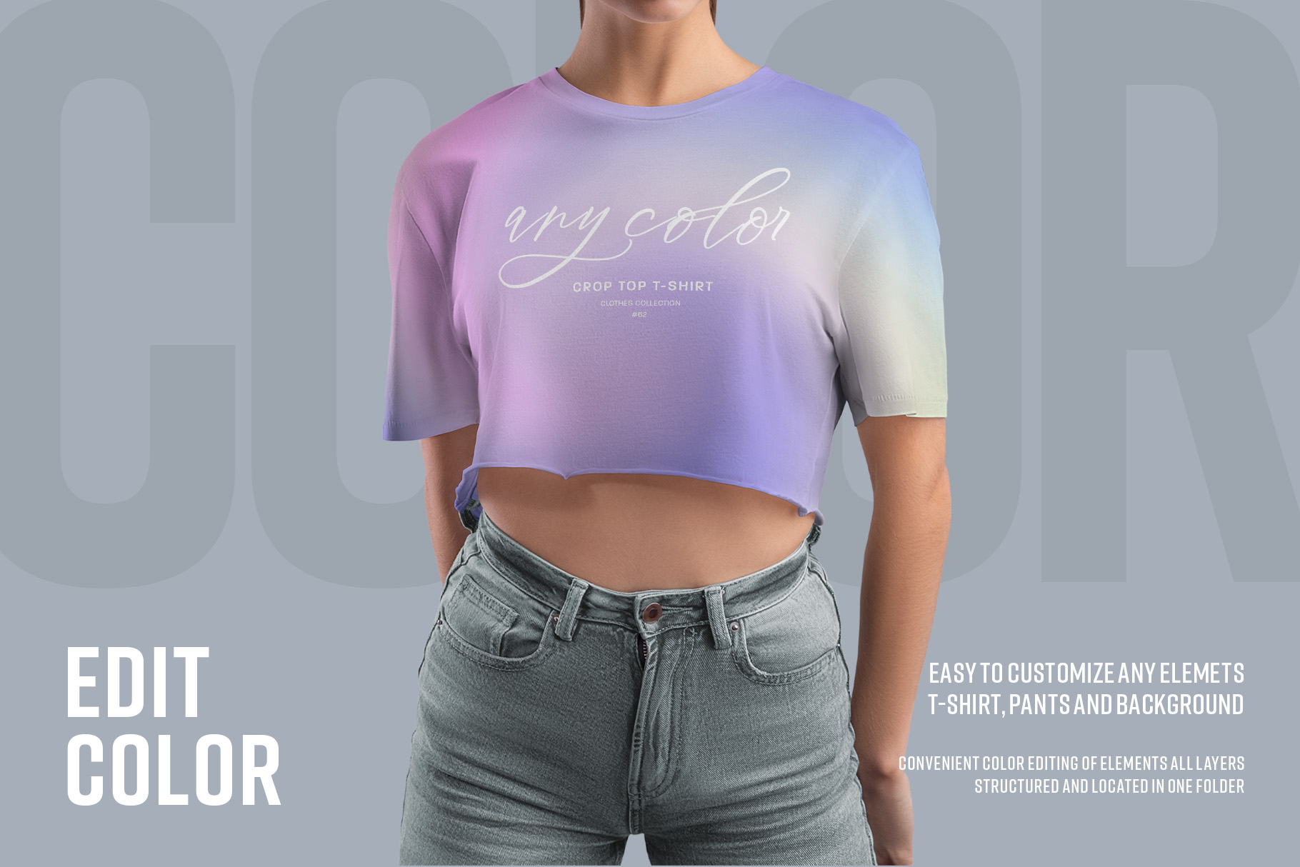 Mockups Crop Top Woman T-shirt White Design preview image.