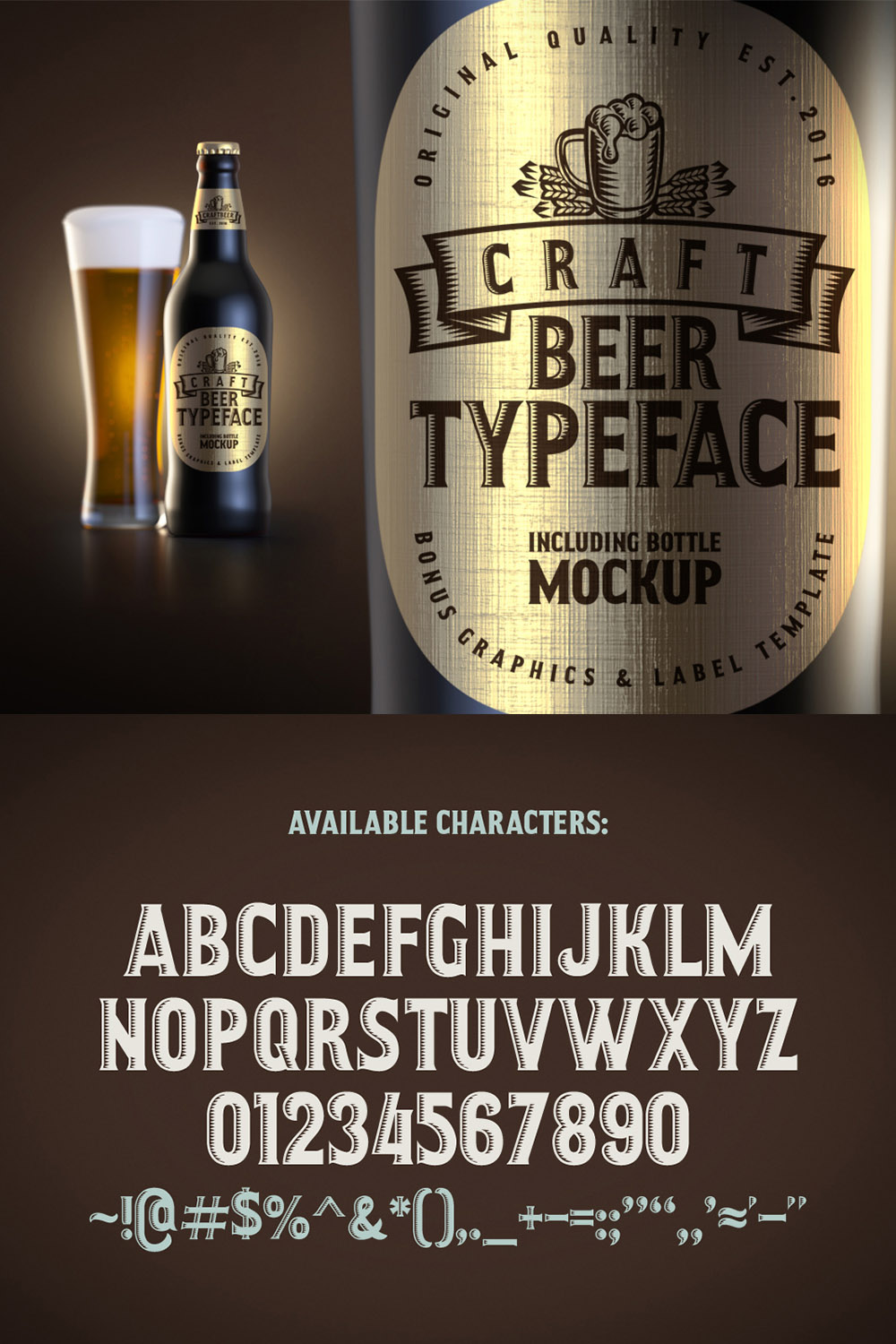 Craft Beer Typeface Pinterest Collage image.