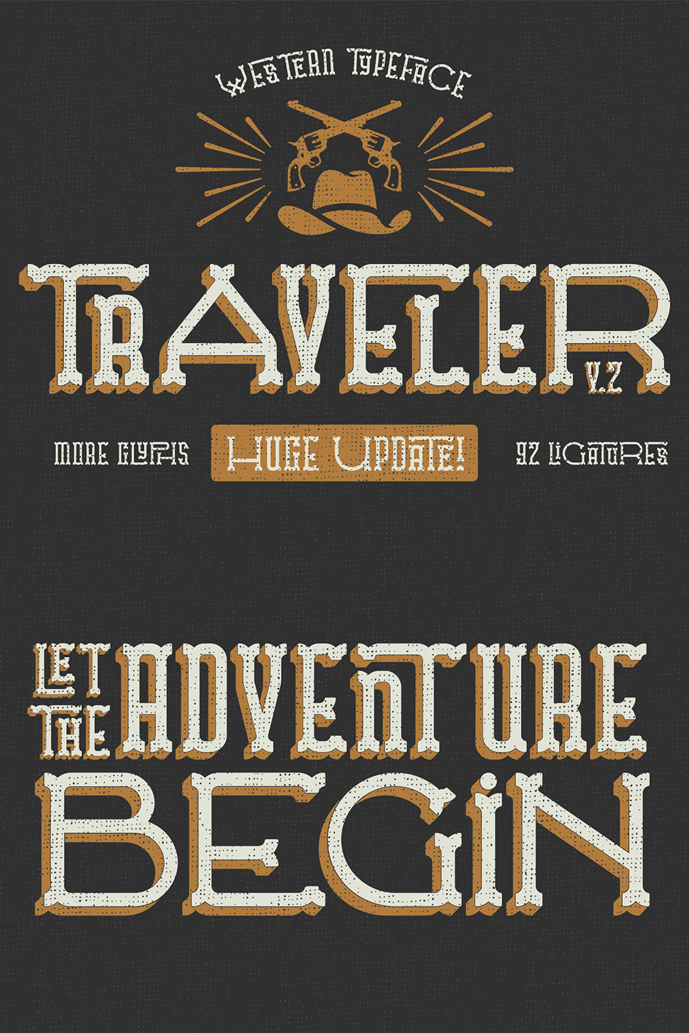 Traveler v.2 Typeface Pinterest image.