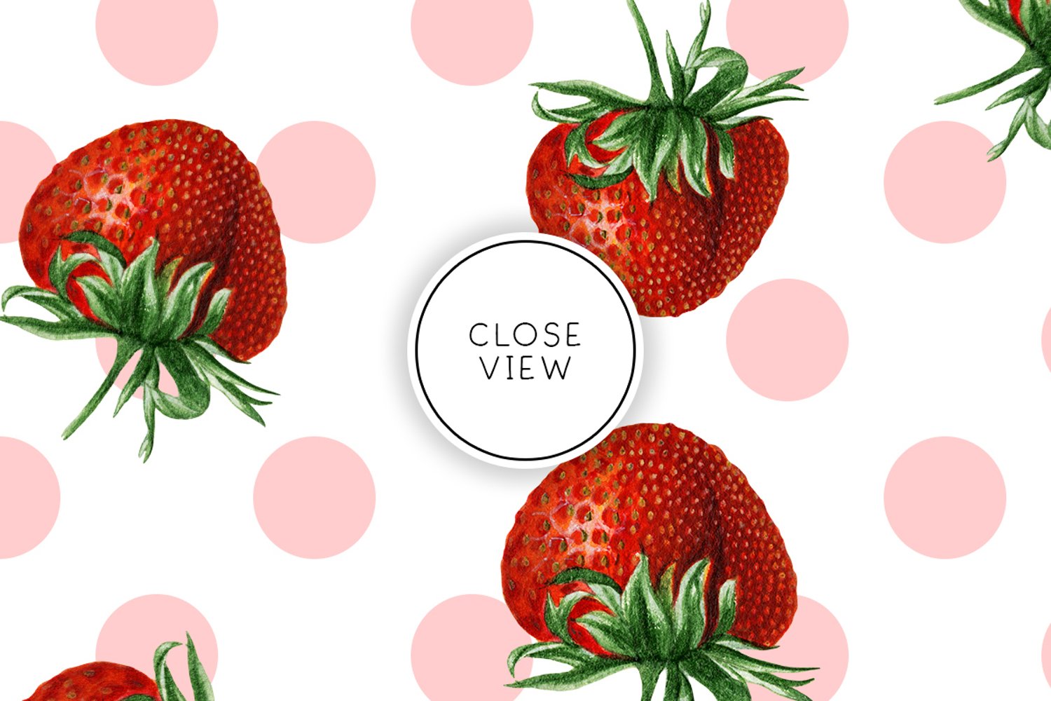 Strawberries clipart - close view.