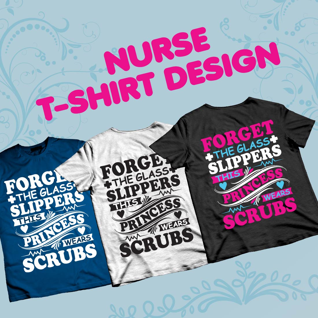 A selection of images of t-shirts with a great print about nurses.
