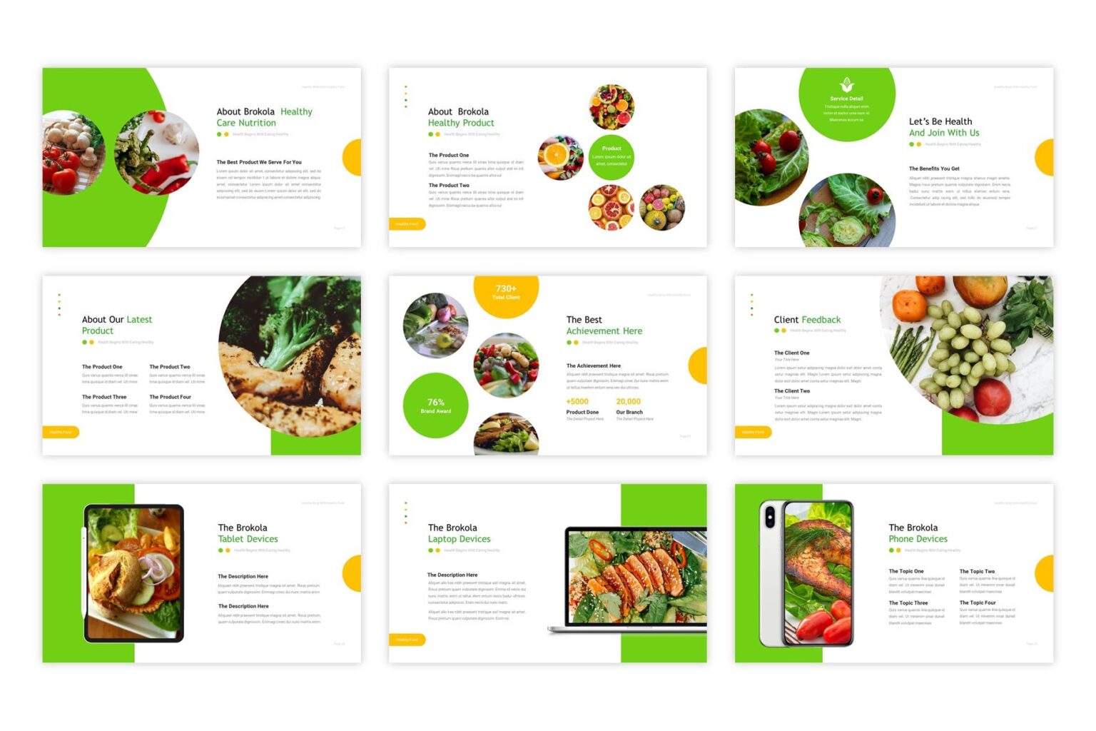 Brokola - Healthy Food PowerPoint Template – MasterBundles