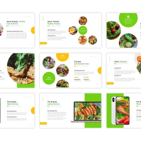 Brokola - Healthy Food PowerPoint Template | Master Bundles