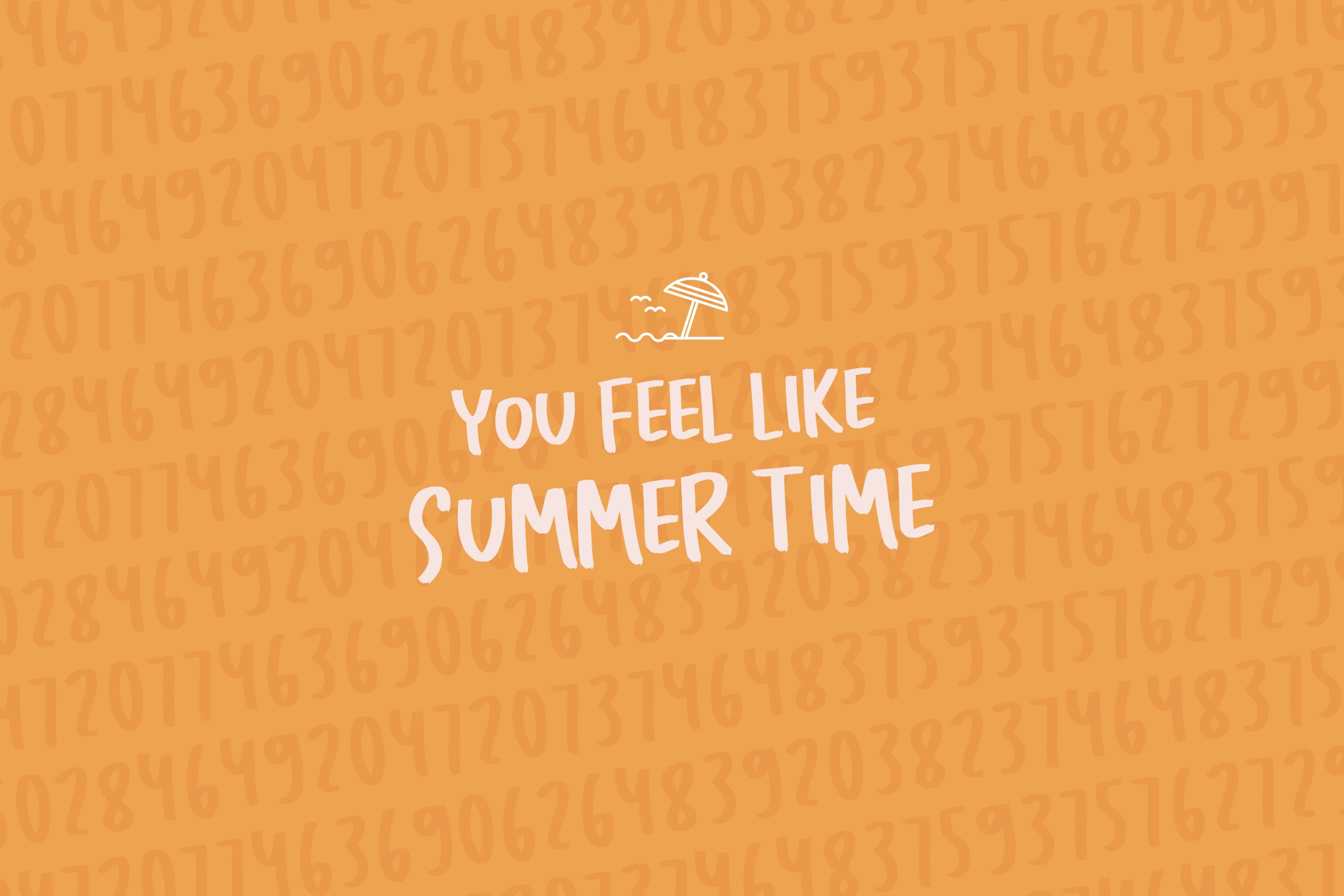 Bright orange background with the funny dancing font.
