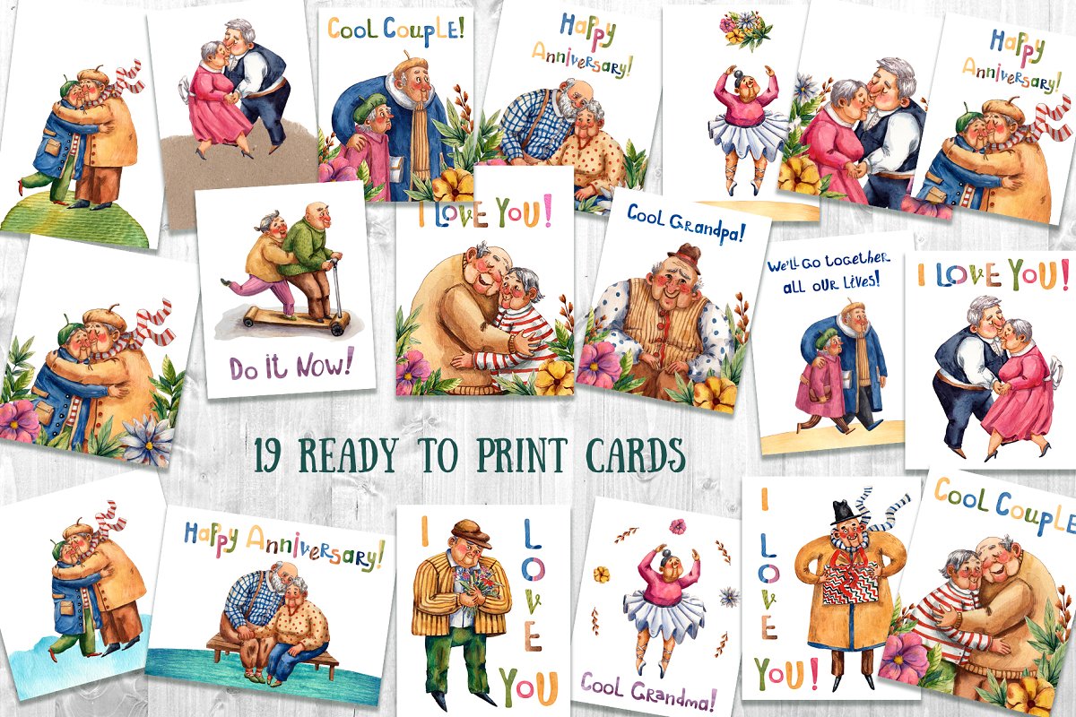 There are 19 ready to print cards.