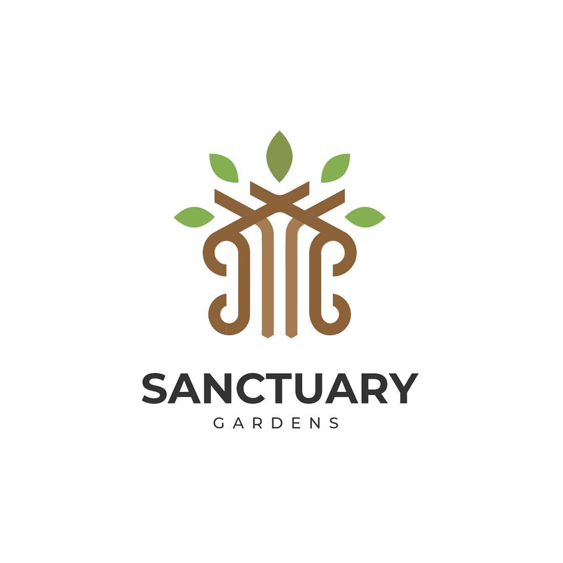 Secret Gardens Logo Template preview image.