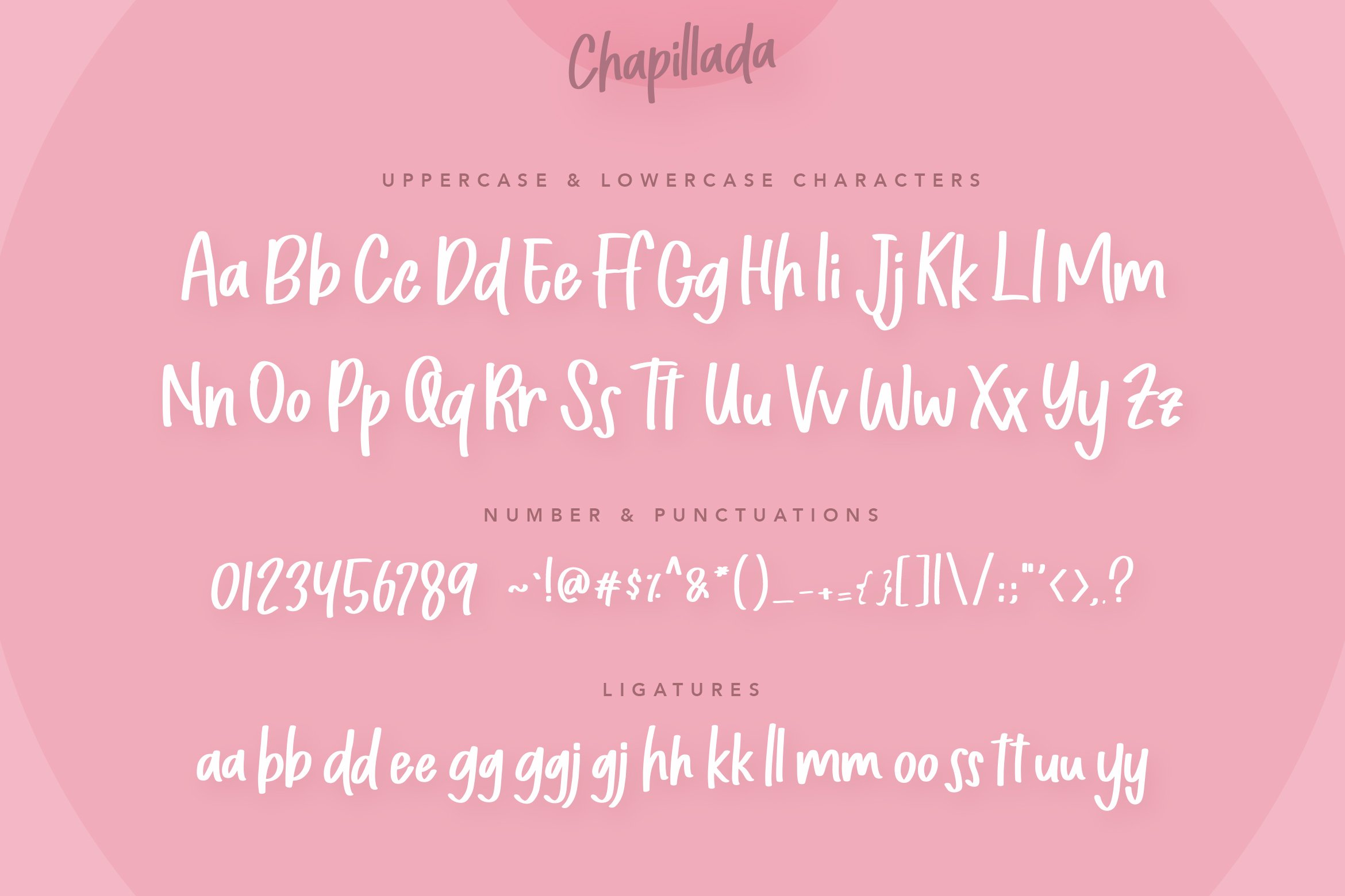 General view of Chapillada Handwritten Font.