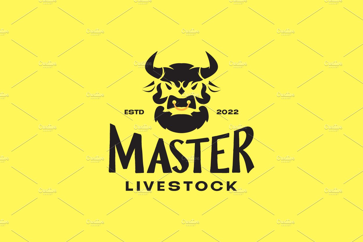 Yellow background with the black cow logo.