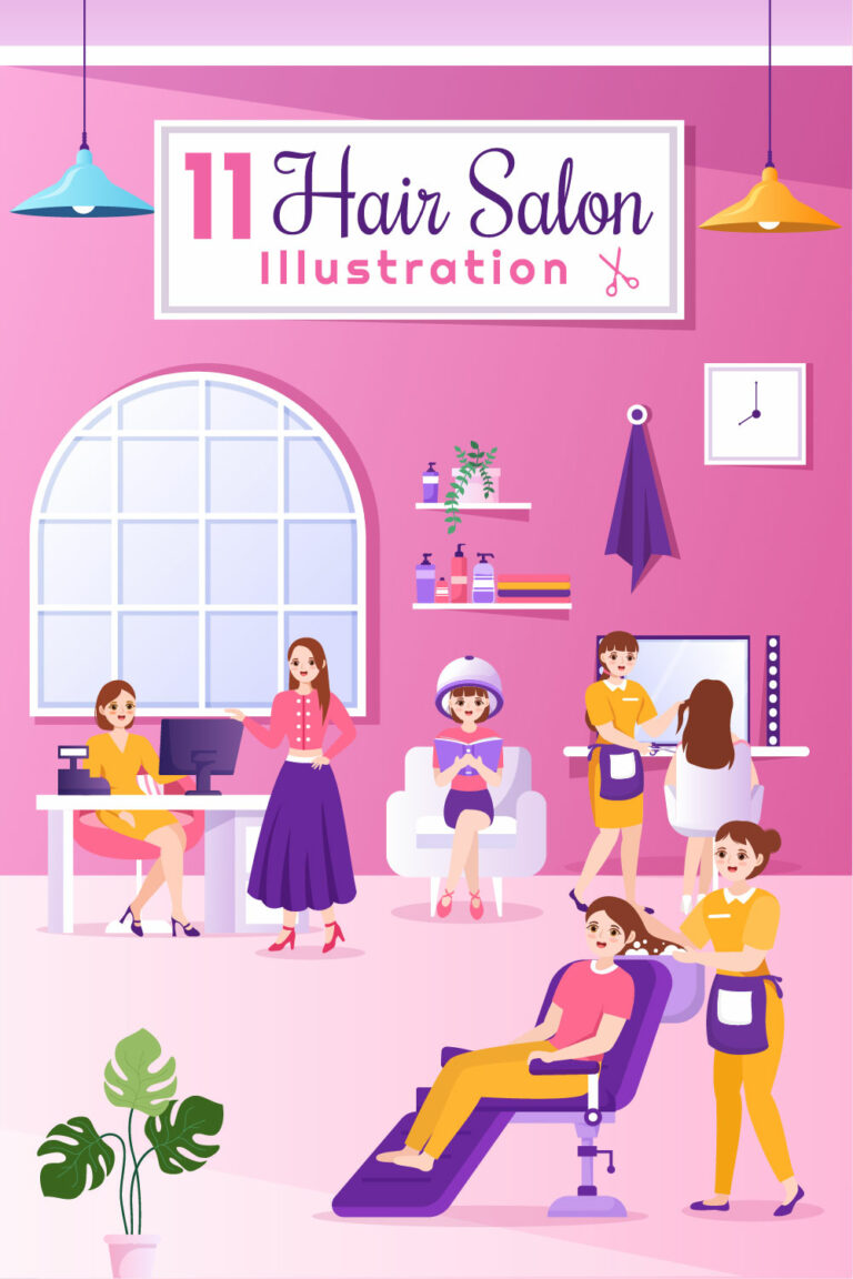 11 Hair Salon Illustration Masterbundles 5398