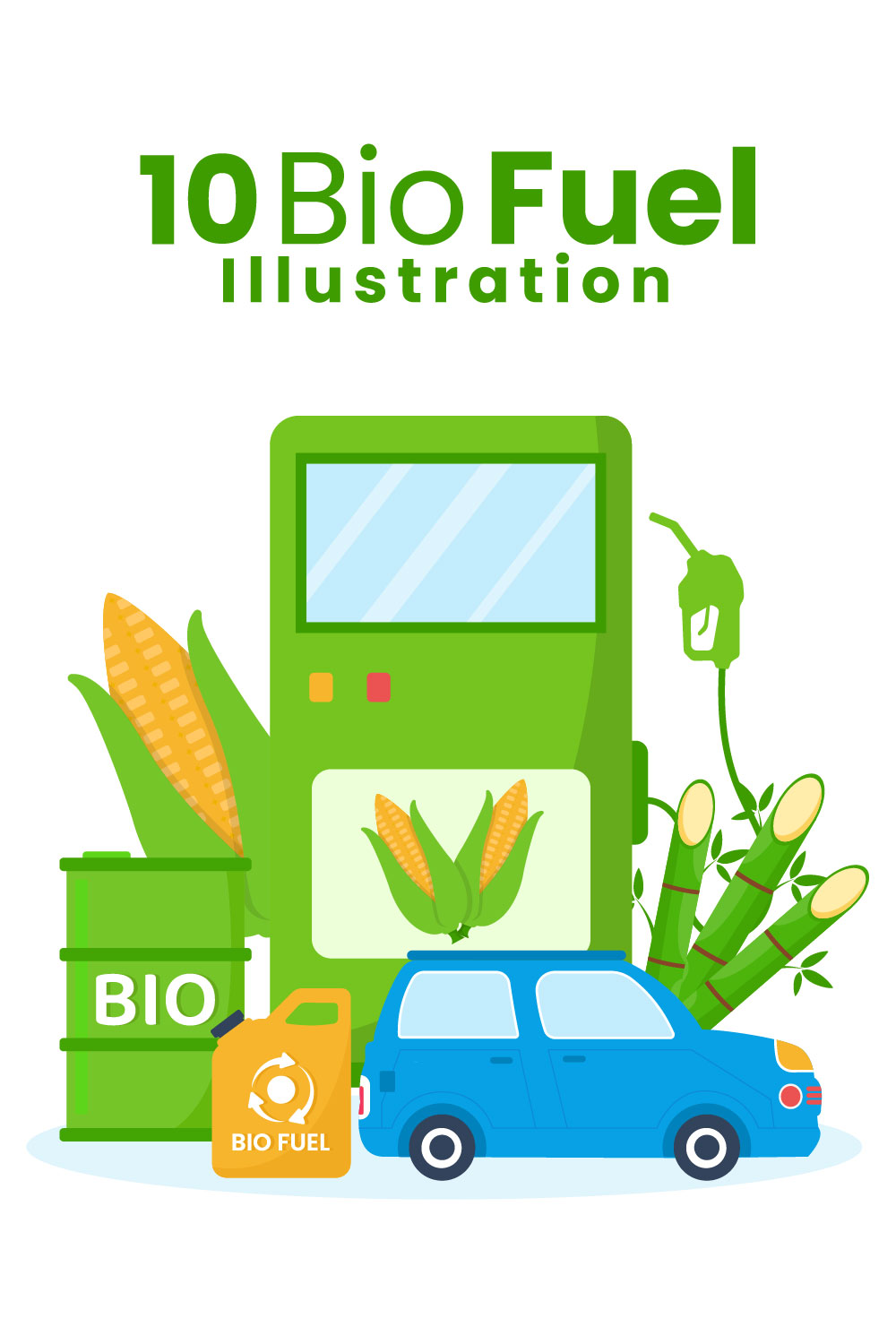 Biofuel Life Cycle Illustration pinterest image.