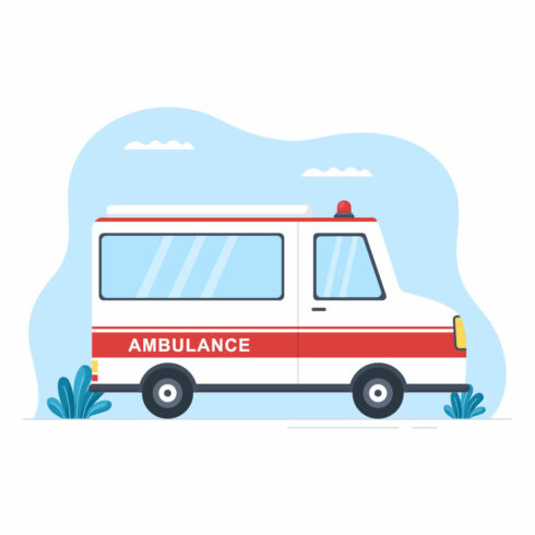Medical Vehicle Ambulance Car Illustration cover image.