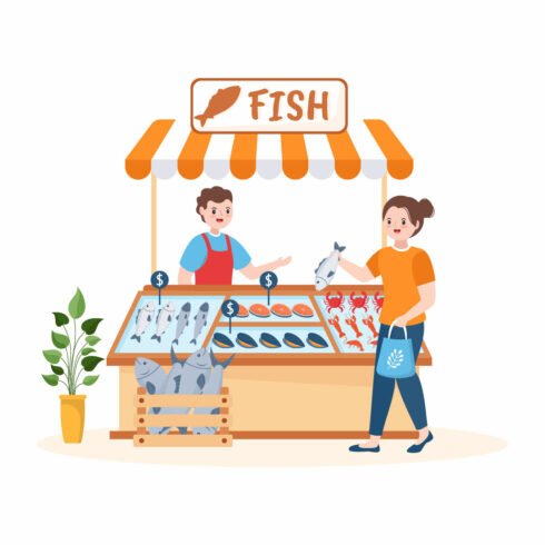 Fish Store Design Illustration cover image.