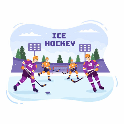 Hockey Player Sport Illustration cover image.