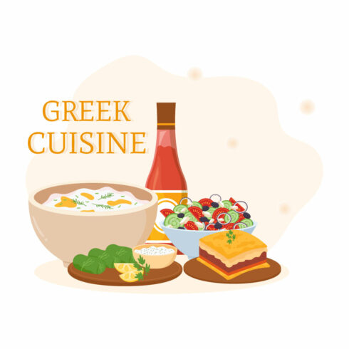 Greek Cuisine Restaurant Illustration cover image.