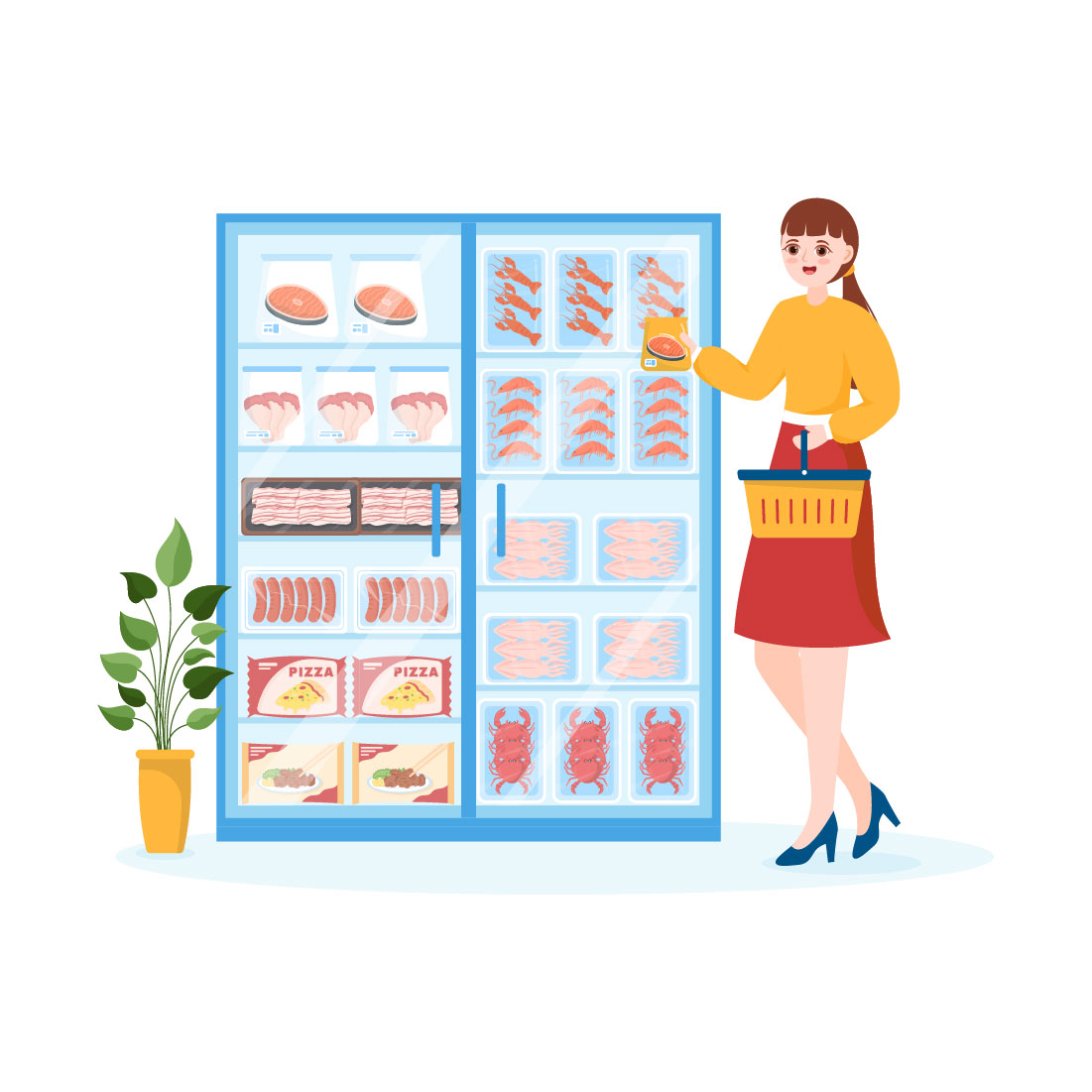 Frozen Food Store Illustration cover image.