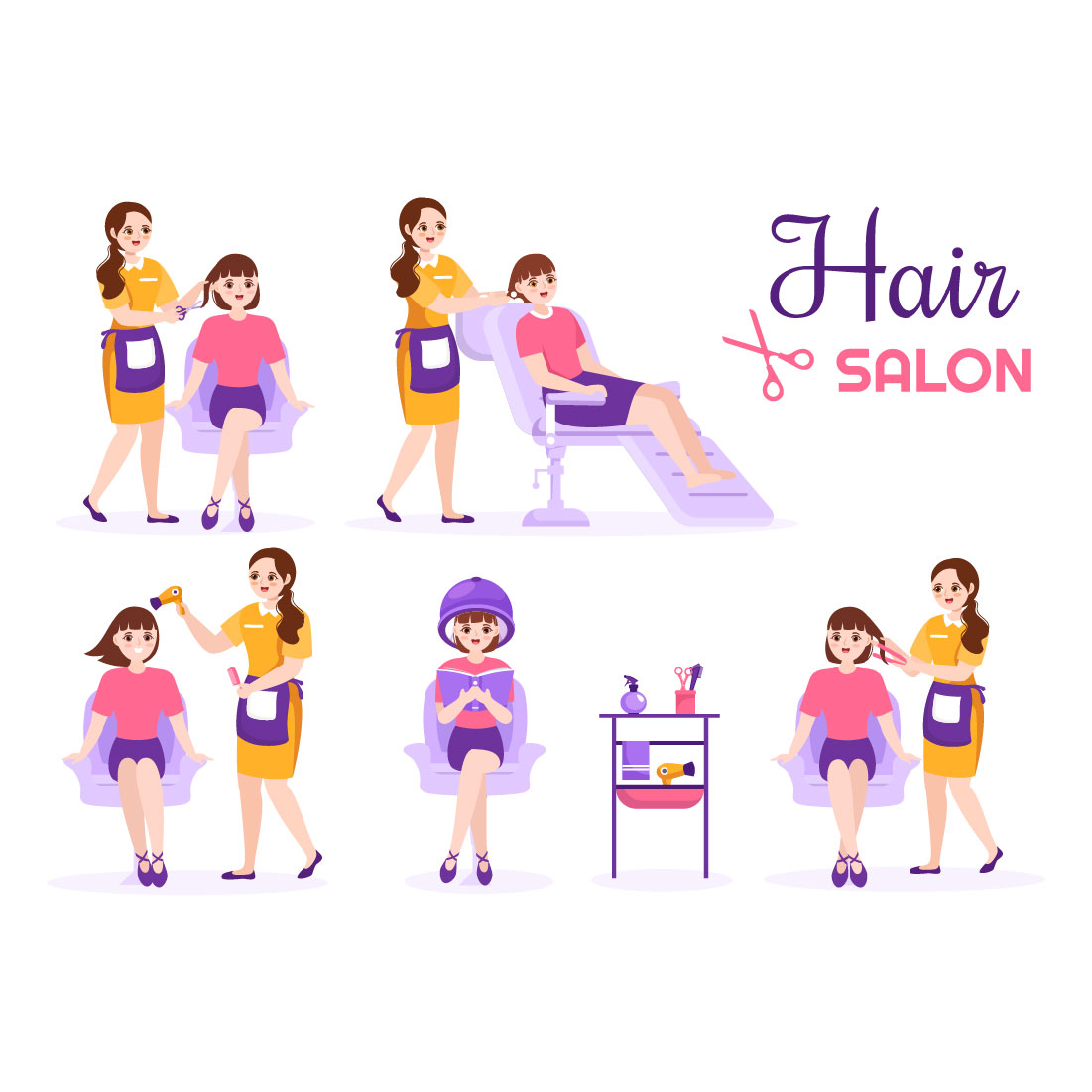 Hair Salon Illustration cover image.