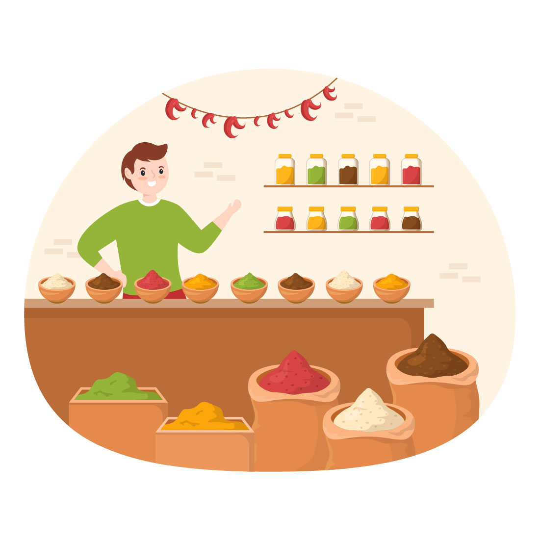 Spice Shop Illustration cover image.