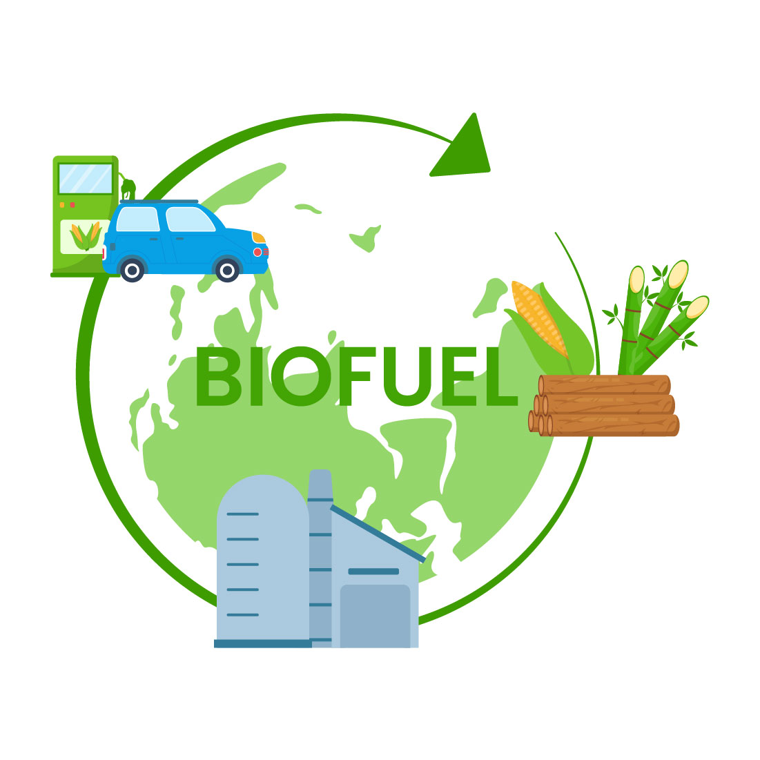 Life Cycle Biofuel Illustration cover image.