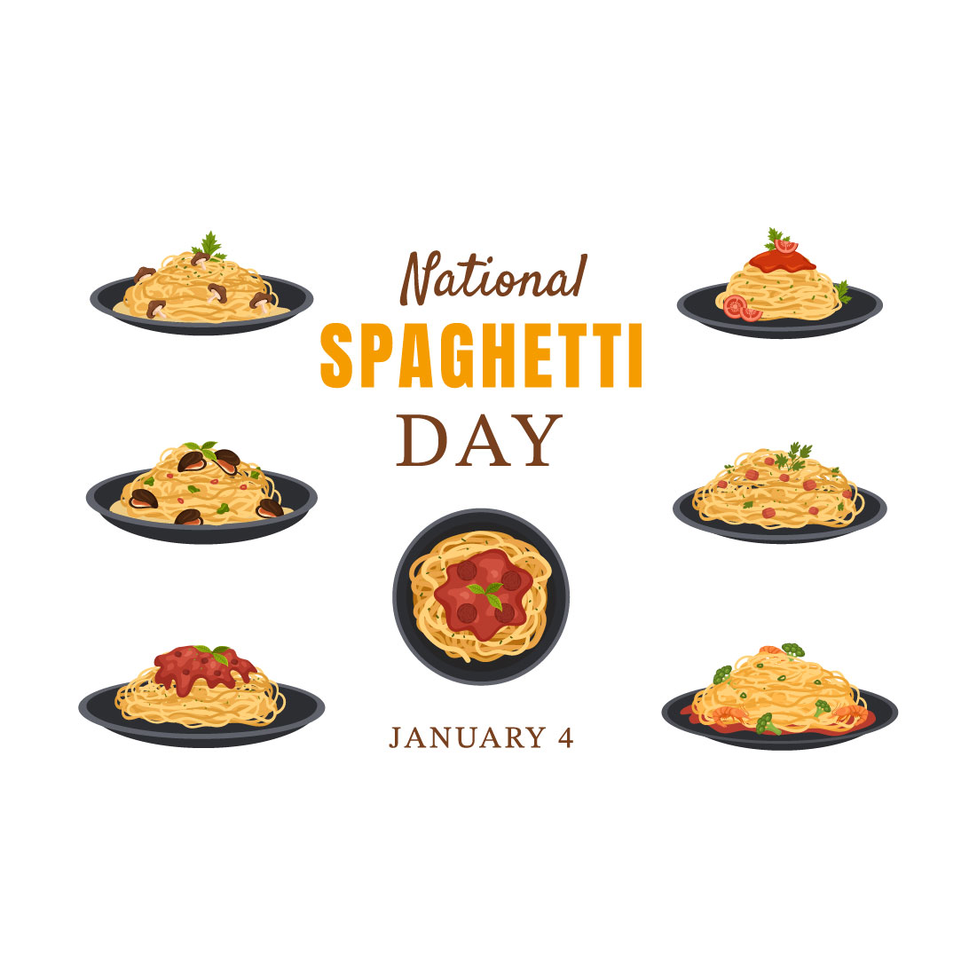 14 National Spaghetti Day Illustration created by denayuneMV.