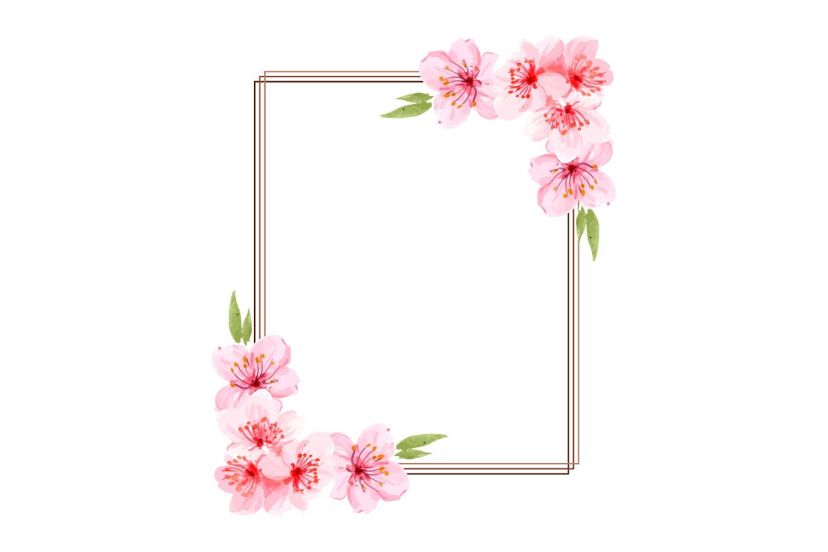 So cute frames with the flowers from the both sides.