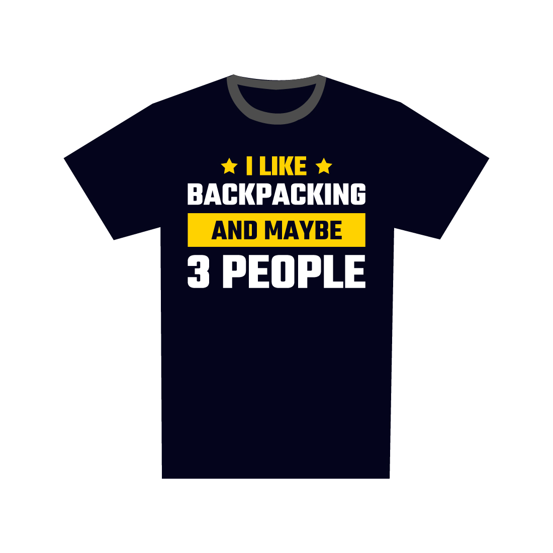 Backpacking T-shirt Typography Design cover image.