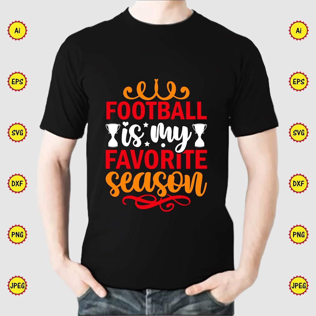 Football Is My Favorite Season T-Shirt Design created by Aiyub18.