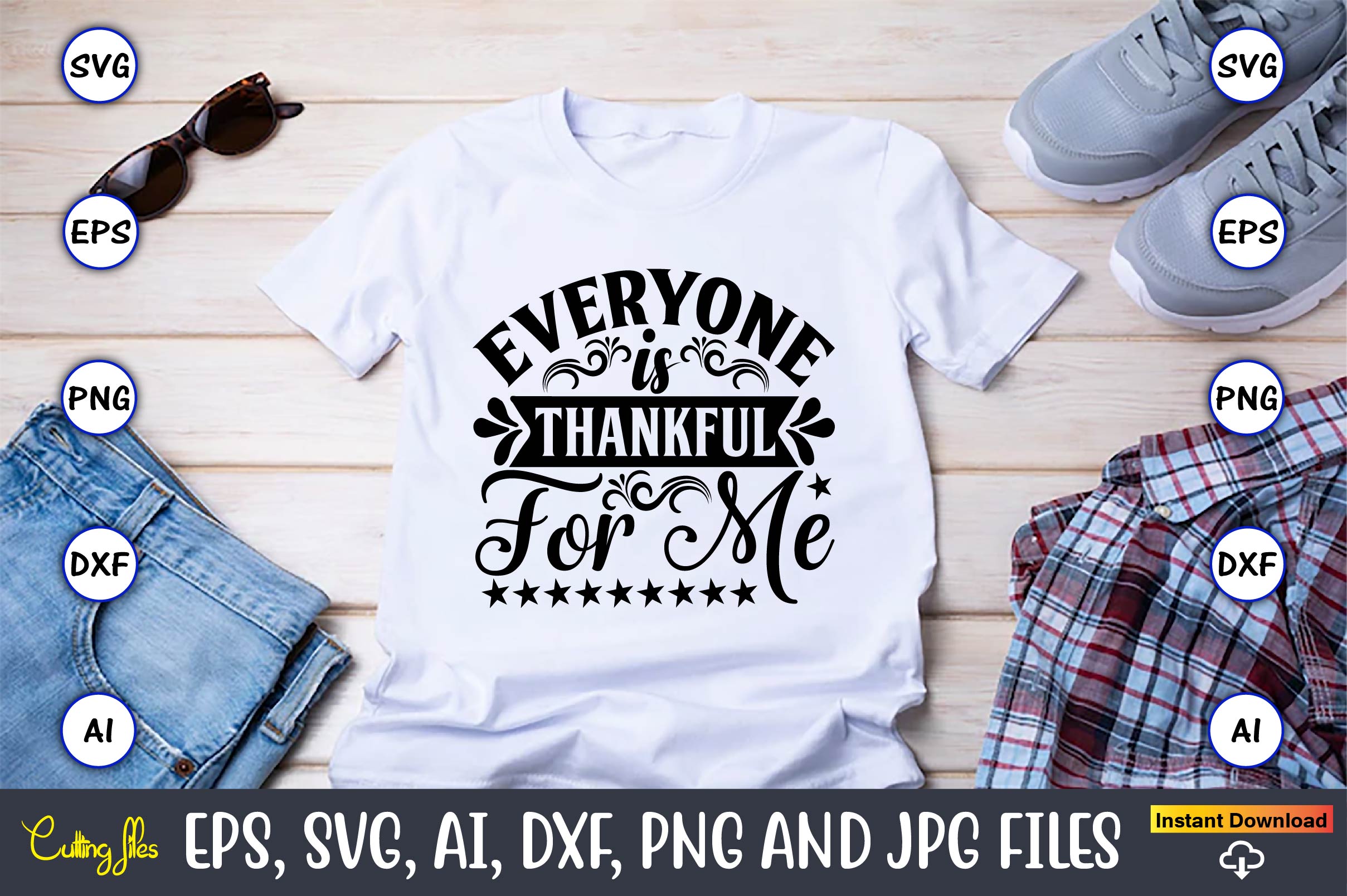 T-Shirt Thanksgiving SVG Design Bundle preview image.