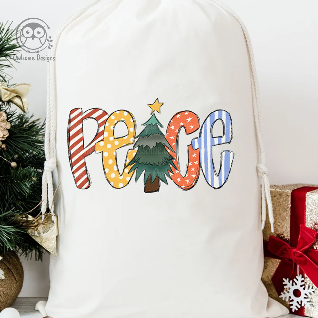 Christmas Peace Sublimation Graphics cover image.