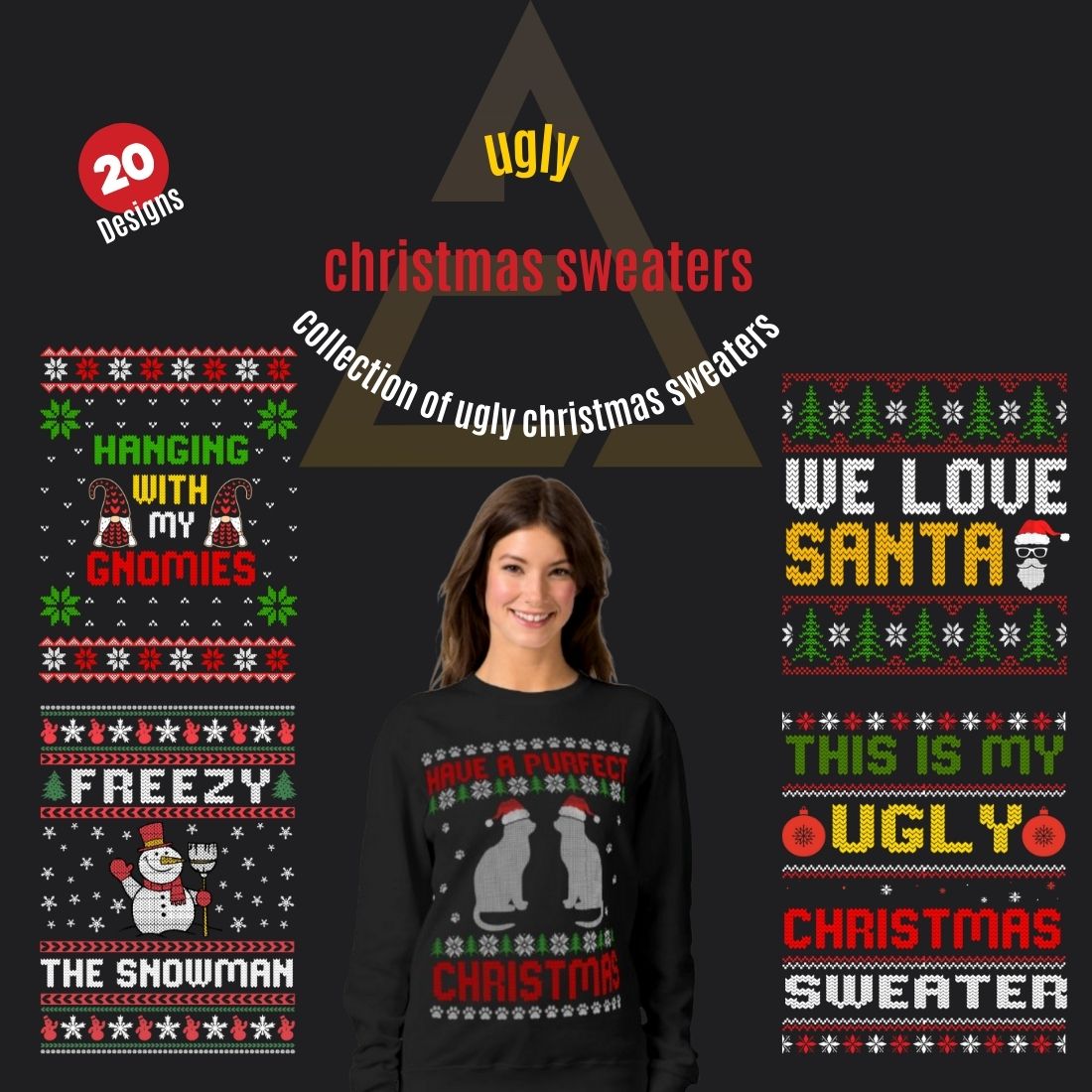 Ugly Christmas Sweater Designs - main image preview.