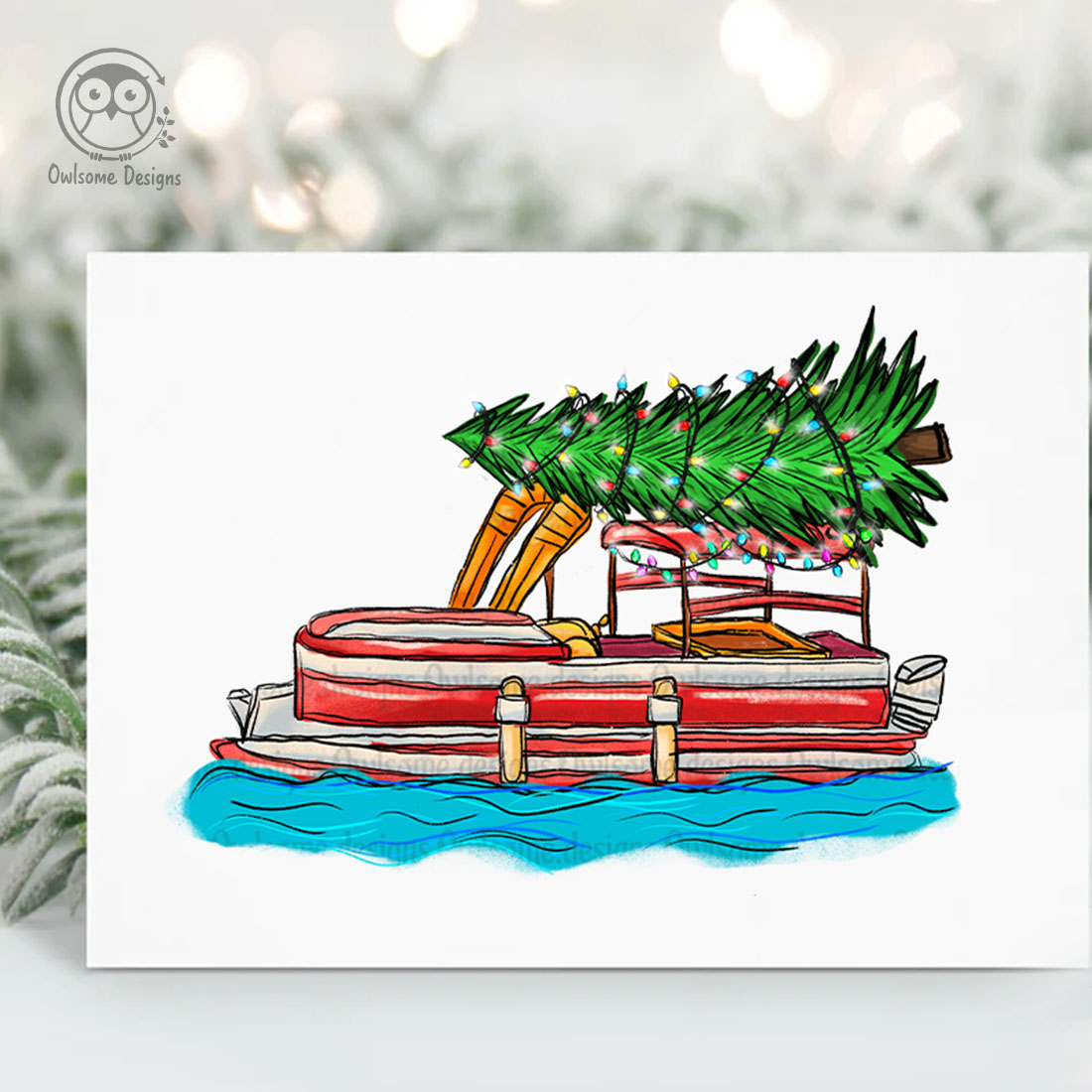 Pontoon Boat Christmas created by mingying337.