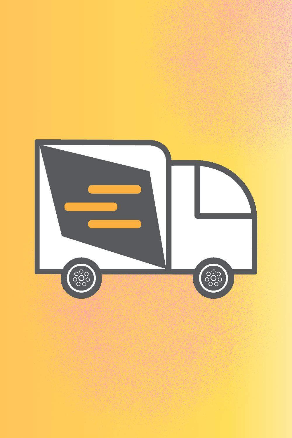 Fast Delivery Truck Logo Vector illustration pinterest image.