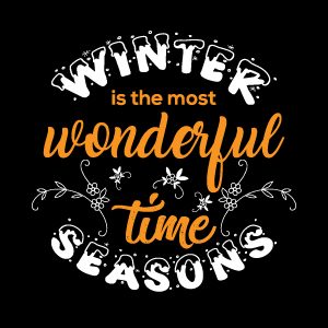 Winter season - t-shirt design.