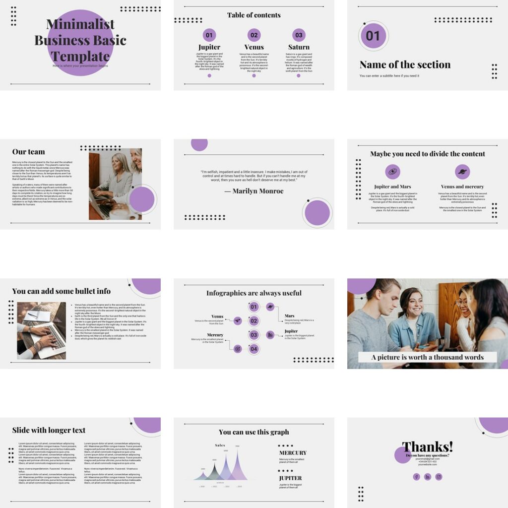 MINIMALIST BUSINESS POWERPOINT TEMPLATE - MasterBundles