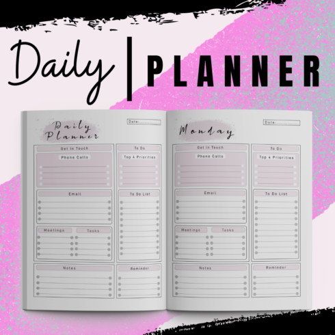 Efficient Daily Printable Planner - main image preview.